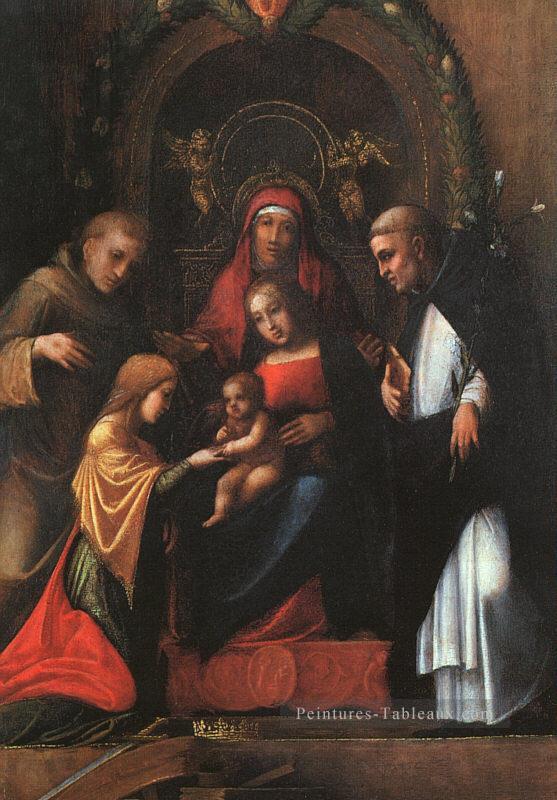 Le mariage mystique de Sainte Catherine Renaissance maniérisme Antonio da Correggio Peintures à l'huile